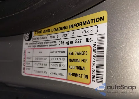 2016 Ford Focus Se from USA, damaged, VIN 1FADP3F2XGL355862